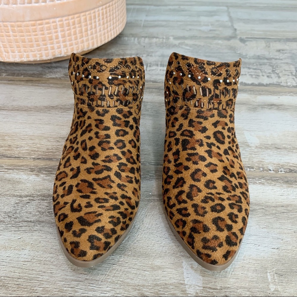 Truth Hurts Mule Booties Leopard Vegan 6 7 8 9 10 - Picture 2 of 8